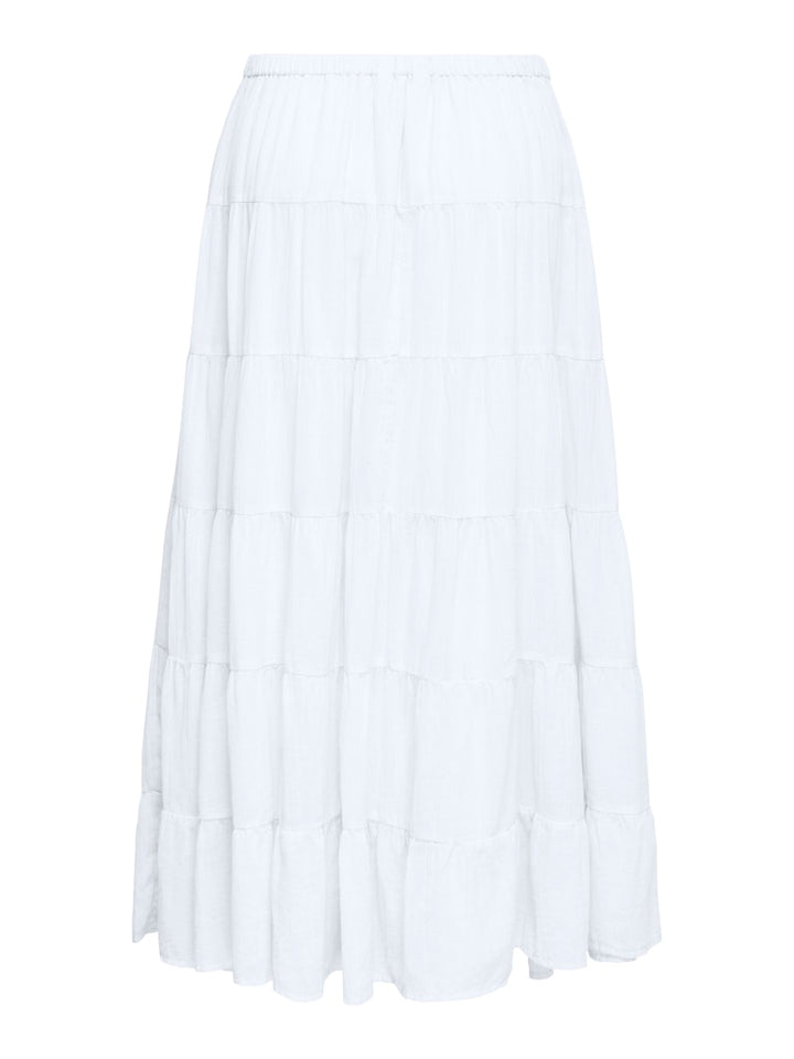 Onlkelly Long Layer Skirt Wvn - Wit