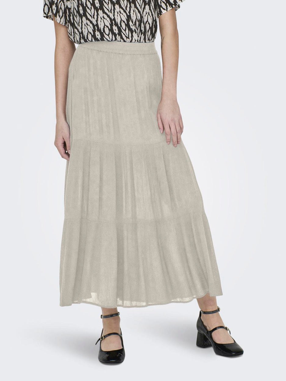 Onlmikka Life Long Skirt Wvn Noos - Beige