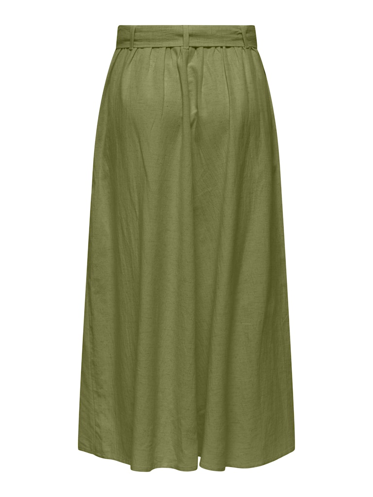 Jdymilan Linen Hw Belted Skirt Wvn Dia - Olijf