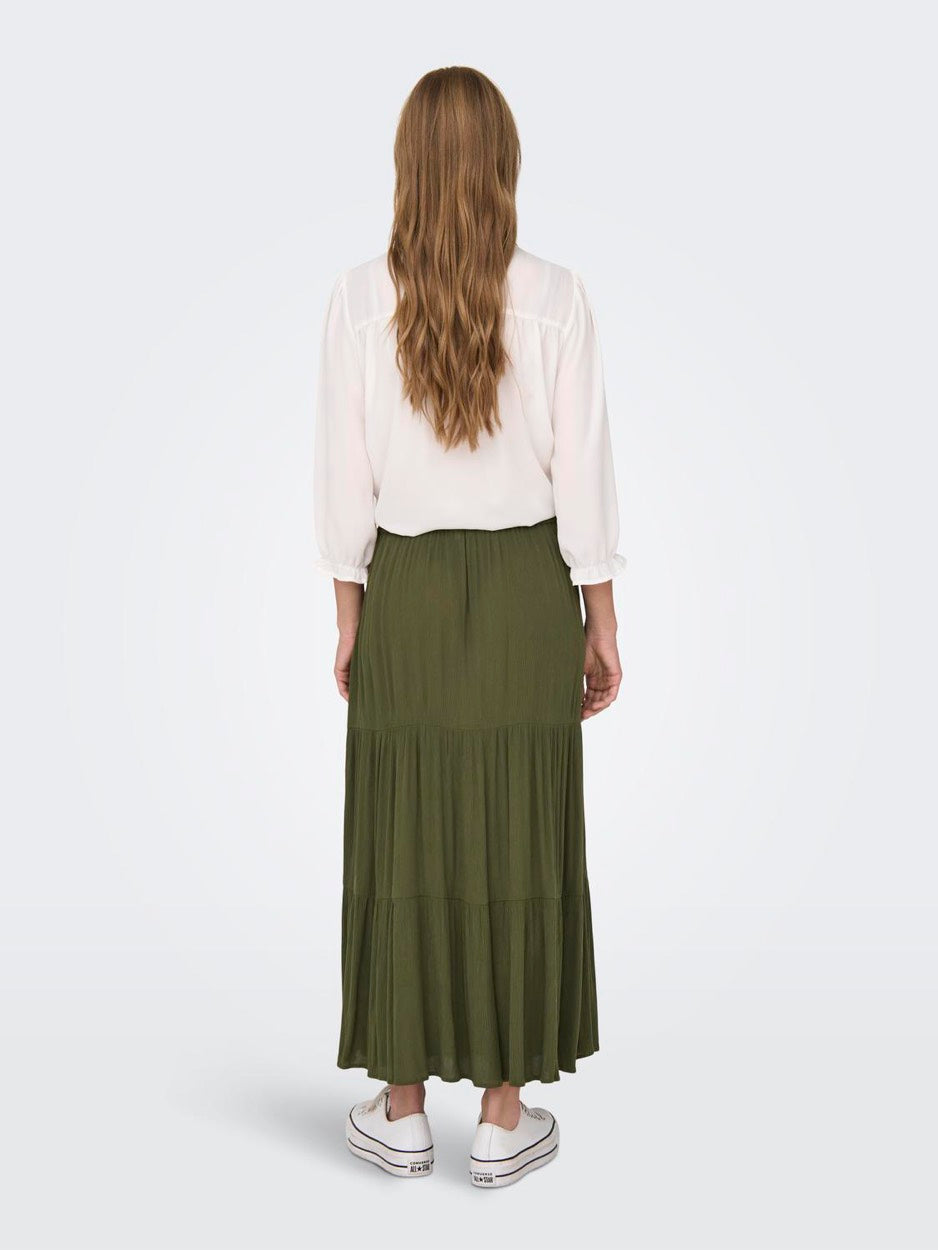 Onlmikka Life Long Skirt Wvn Noos - Army