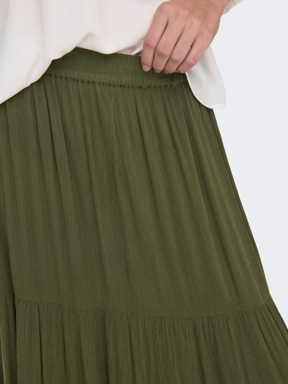 Onlmikka Life Long Skirt Wvn Noos - Army