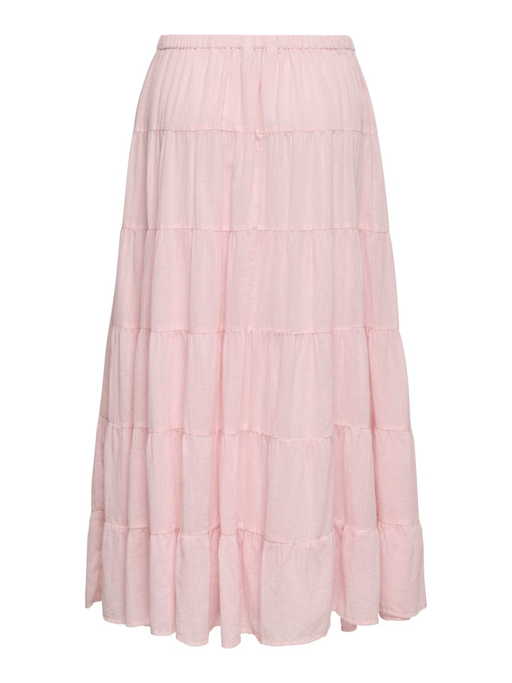 Onlkelly Long Layer Skirt Wvn - Licht Roze