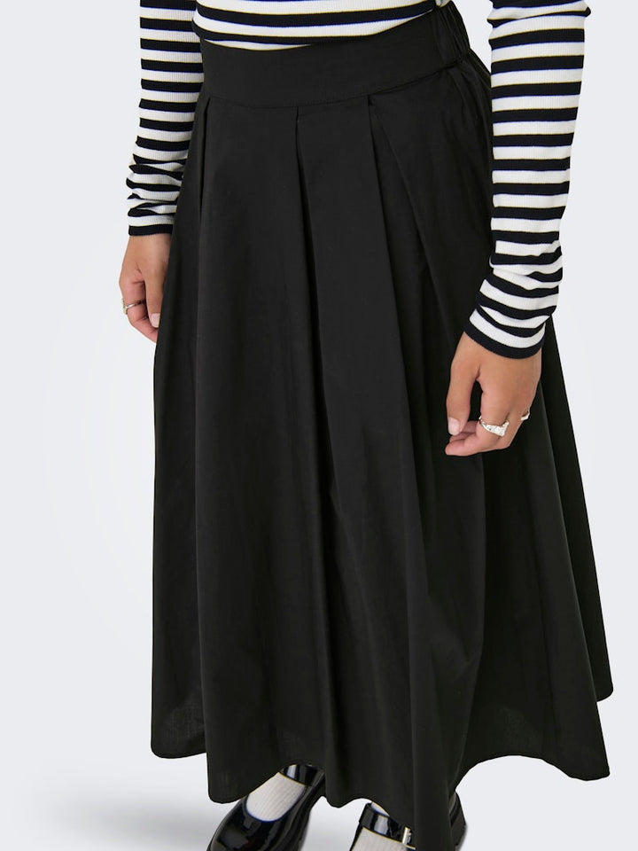 Onlmaila Long Pleat Skirt Ox Wvn - Zwart