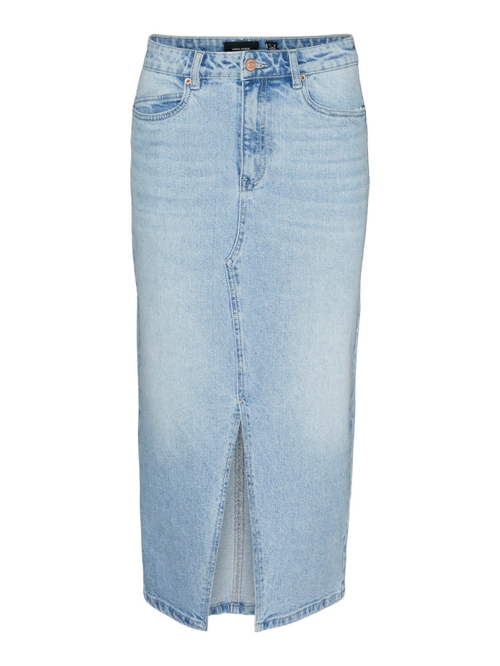 Vmveri Hr Calf Denim Skirt Ga Noos - Blue Denim