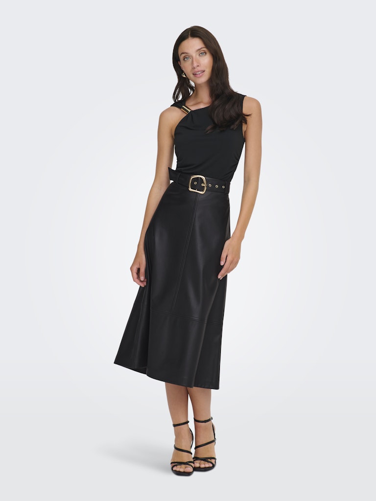 Jdyantoine Hw Faux Leather Skirt Pnt - Zwart