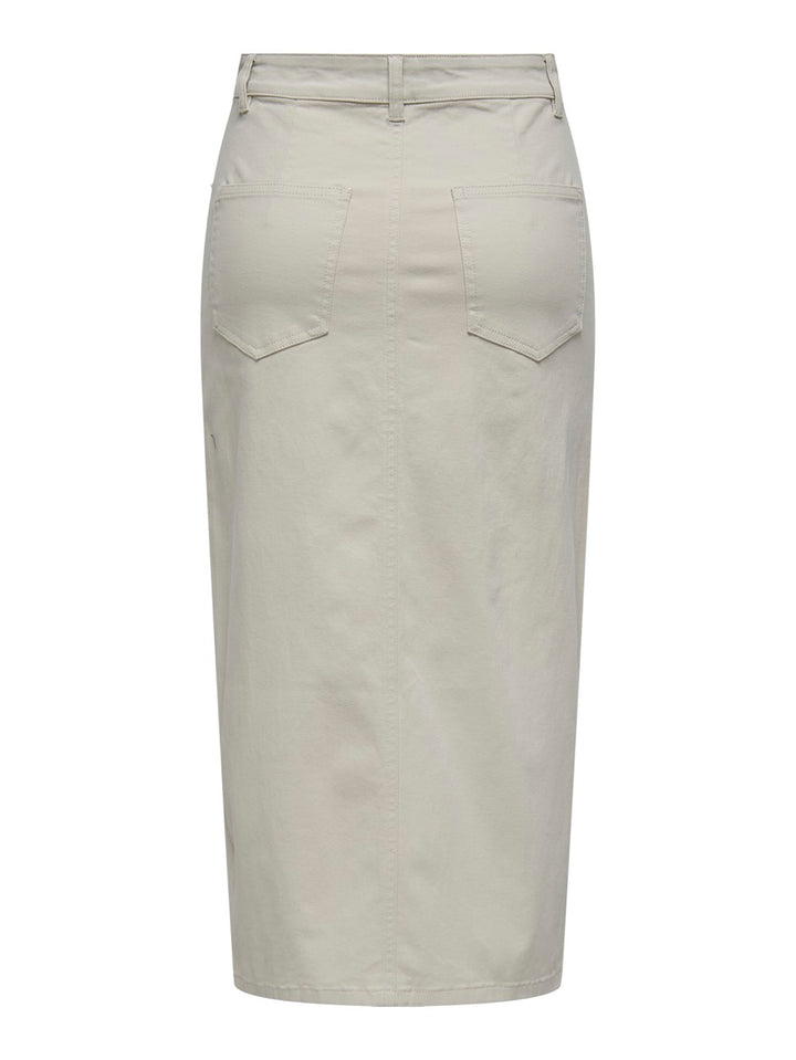Onllola Hw Long Slit Skirt Cc Pnt - Beige