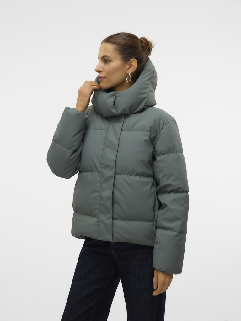 Vmgretakylie Short Coated Jacket Noos - Olijf