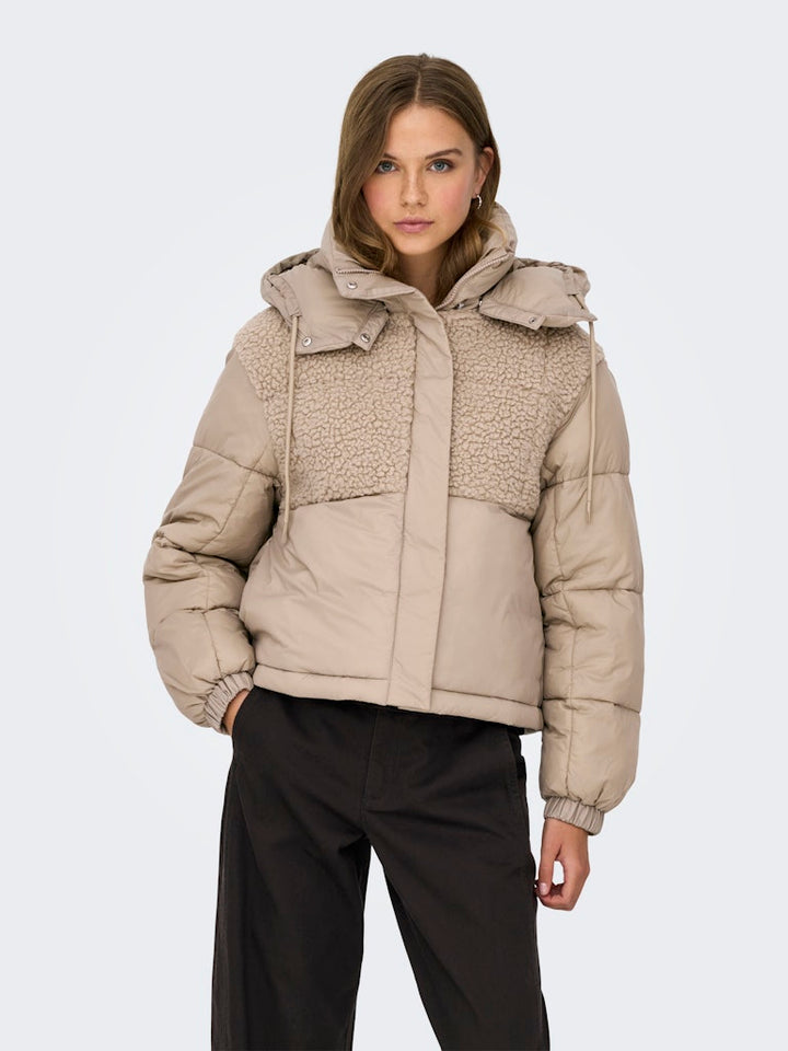 Onlagnes Life Teddy Mix Puffer Cs Otw - Taupe