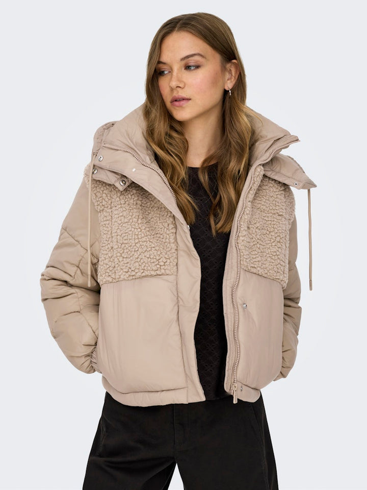 Onlagnes Life Teddy Mix Puffer Cs Otw - Taupe