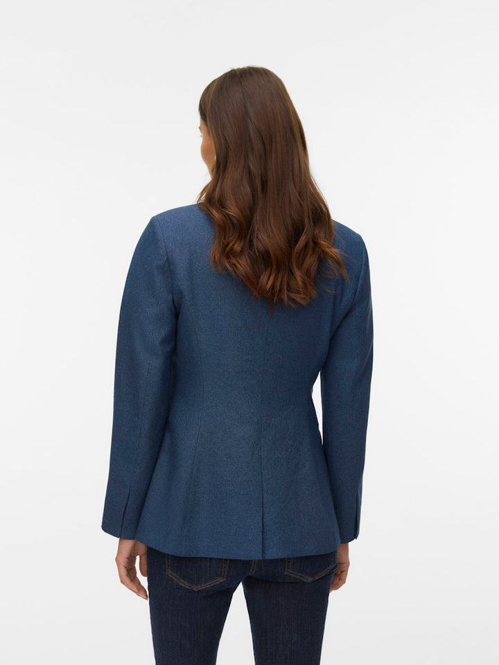 Vmfalke Ls Regular Blazer - Blue Denim