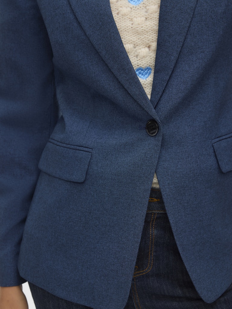 Vmfalke Ls Regular Blazer - Blue Denim