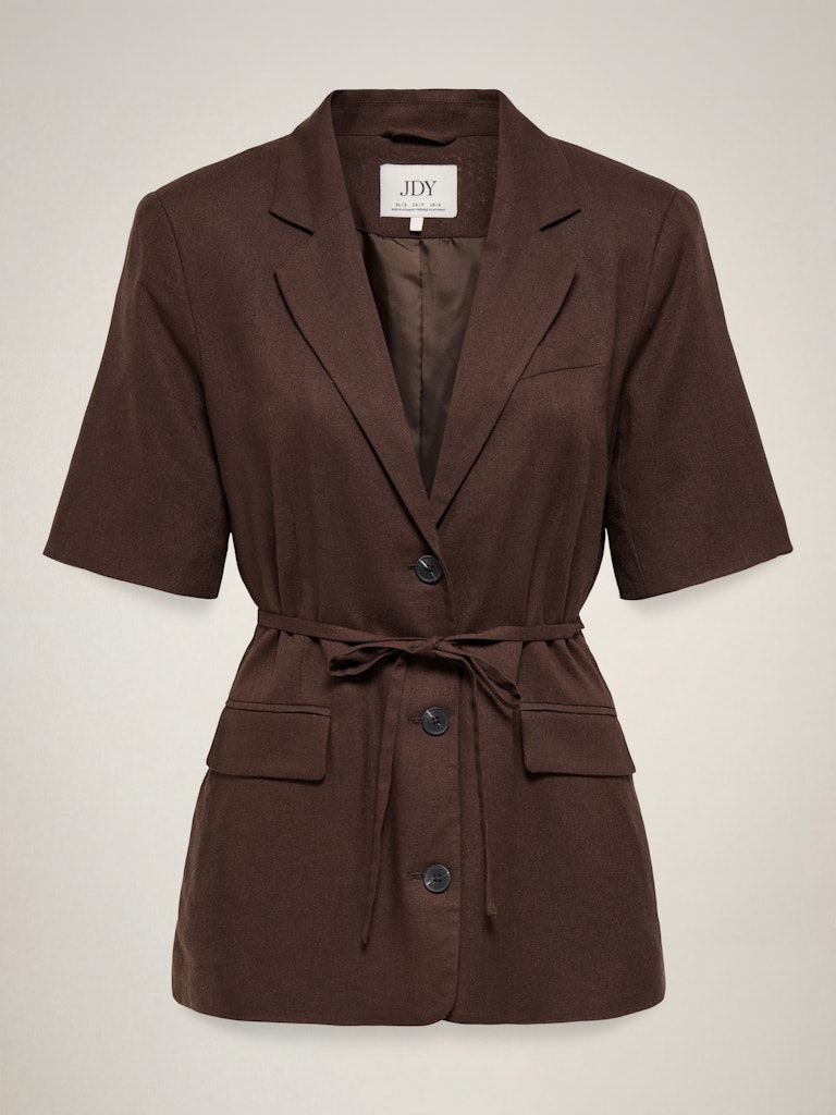 Jdynaomi Linen S/s Belt Blazer Tlr - Bruin
