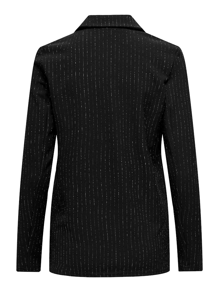 Jdymary L/s Lurex Blazer Jrs - Zwart Dessin