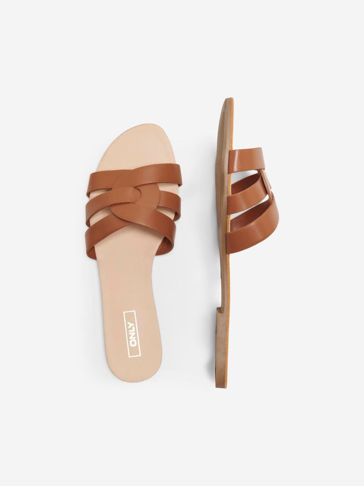 Onlfeli-4 Pu Slip On Sandal Noos - Cognac