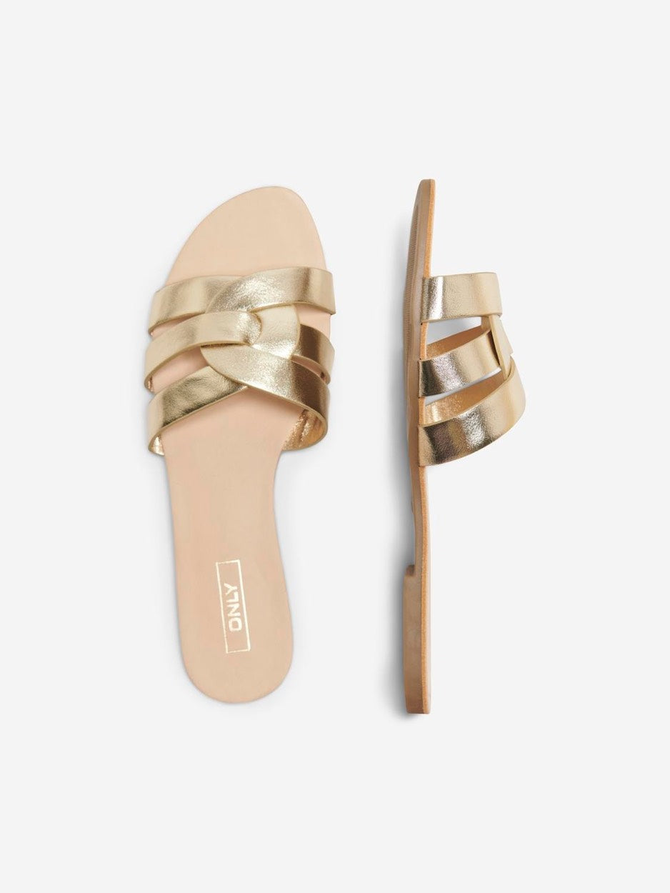 Onlfeli-4 Foil Slip On Sandal - Goudkleurig