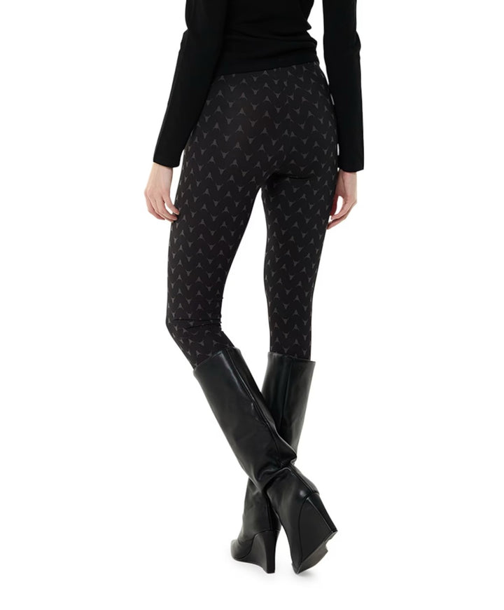 Ladies Knitte Bull Legging - Zwart Dessin