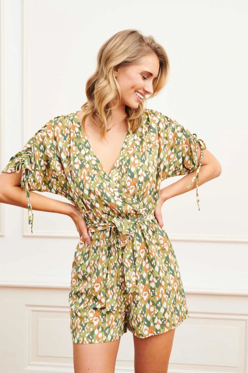 Playsuit Marloes - Groen Dessin