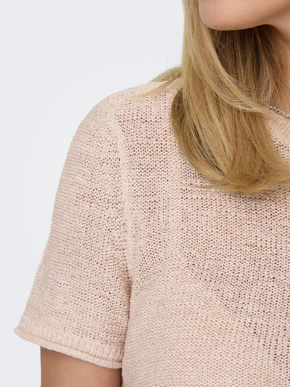 Onlsunny S/s Pullover Nca Knt - Beige
