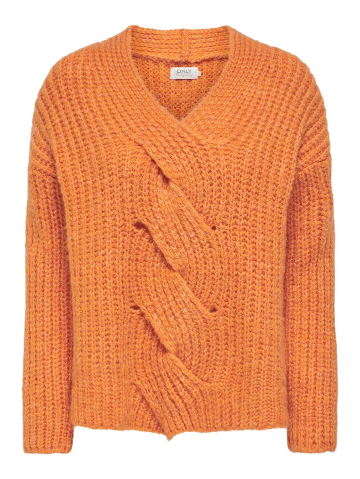 Onltreccia Ls V-neck Knt - Oranje