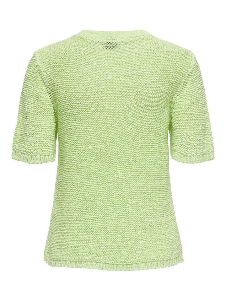 Jdymore Solid S/s Boxy Pullover Knt - Lime