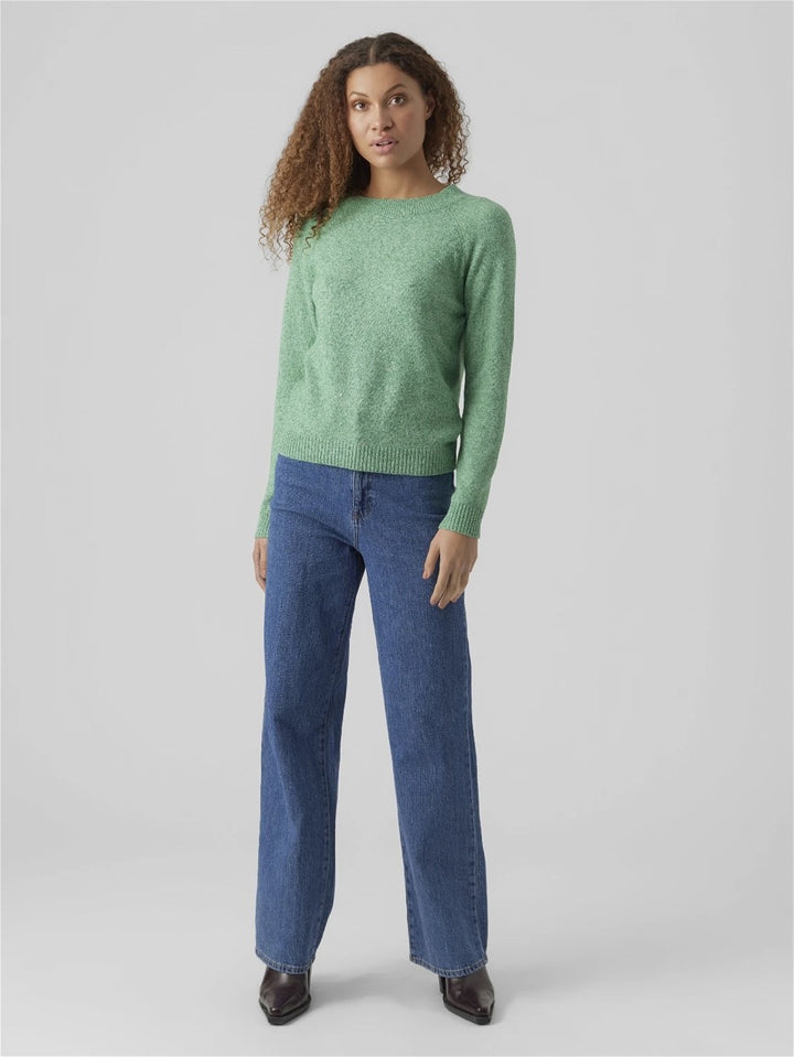 Vmdoffy Ls O-neck Blouse Ga Noos - Groen Melee