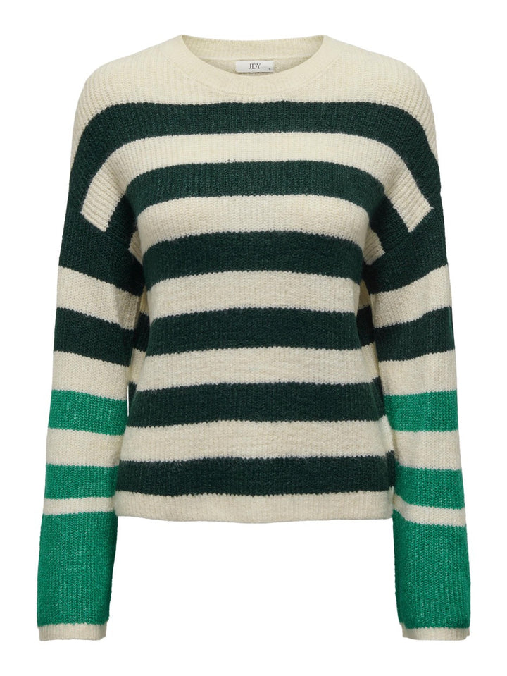 Jdydrea L/s Oneck Wide Sl Stripe Pu - Groen Dessin