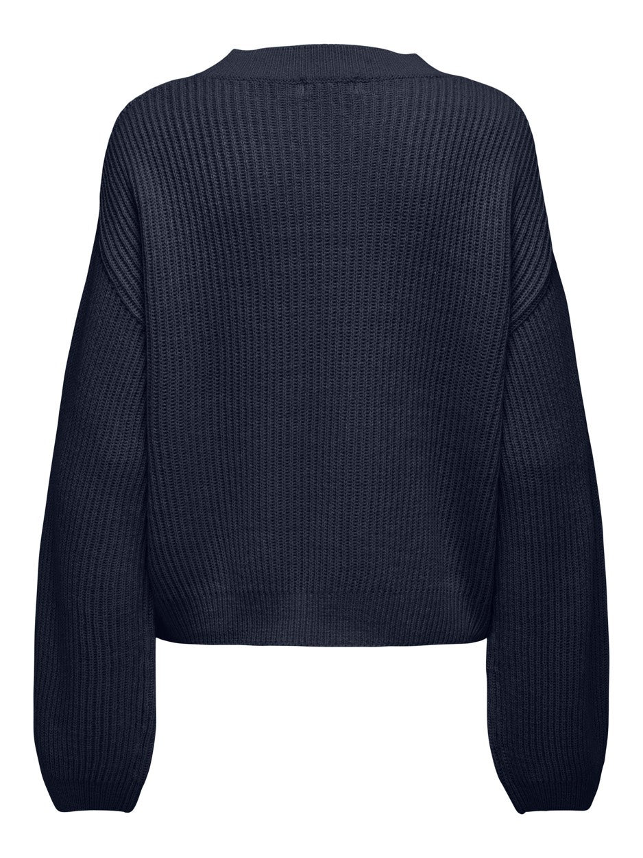 Jdylinn L/s Cable Pullover Knt - Navy