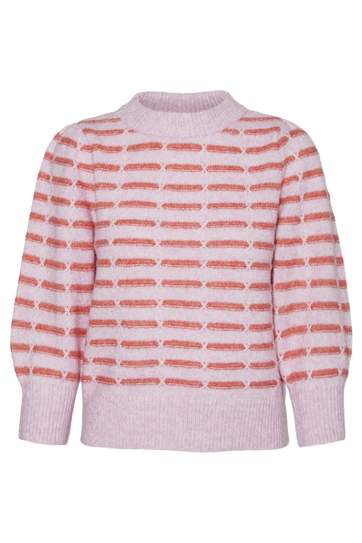 Vmcala Ls O-neck Pullover Ga Rep - Rood Dessin