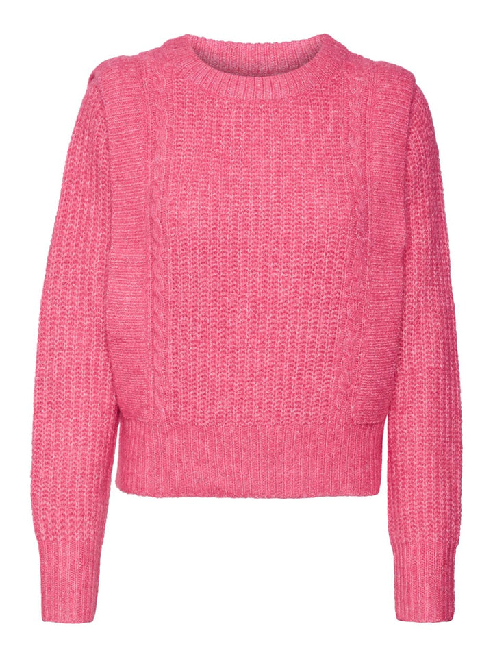 Vmhazel Ls O-neck Pullover Ga Boo - Fuchsia