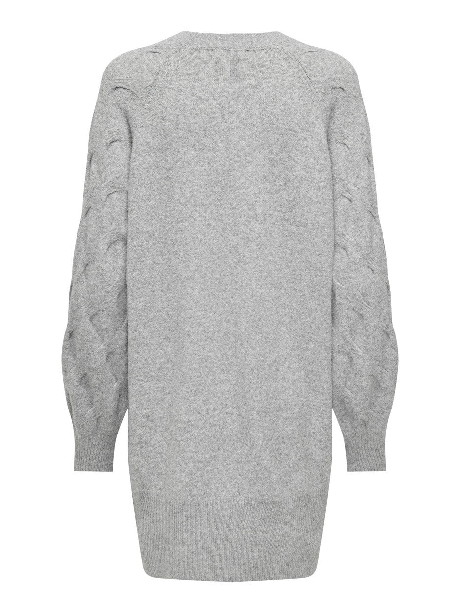 Jdymax Life L/s O-neck Cab Sl Dress - Lichtgrijs