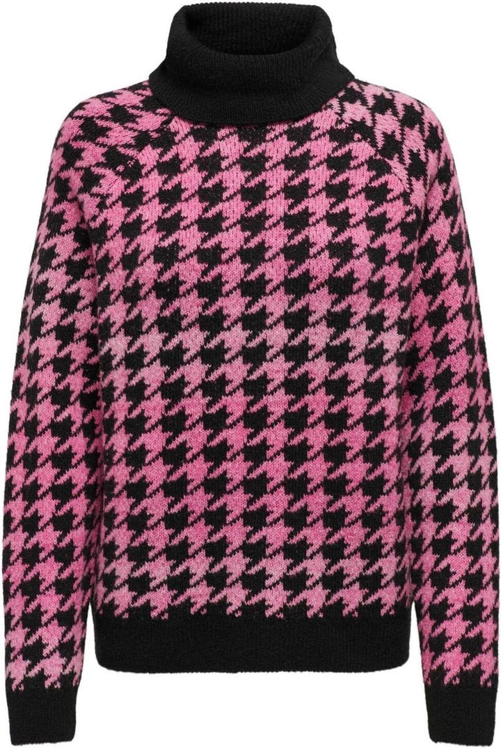 Onlberta Ls Jq Rollneck Knt - Zwart Dessin