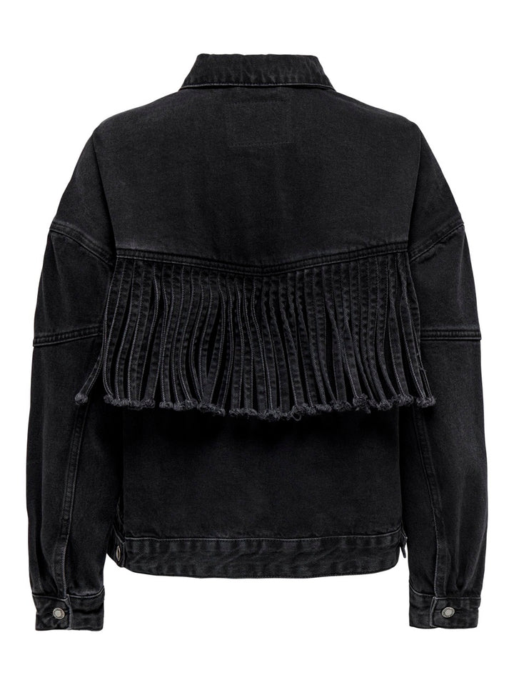 Onlholly Ls Fringe Dnm Jacket Fg - Black Denim