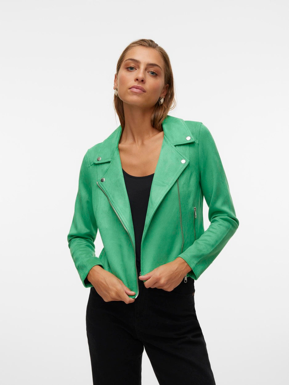 Vmjose Ss24 Short Faux Suede Jacket - Groen