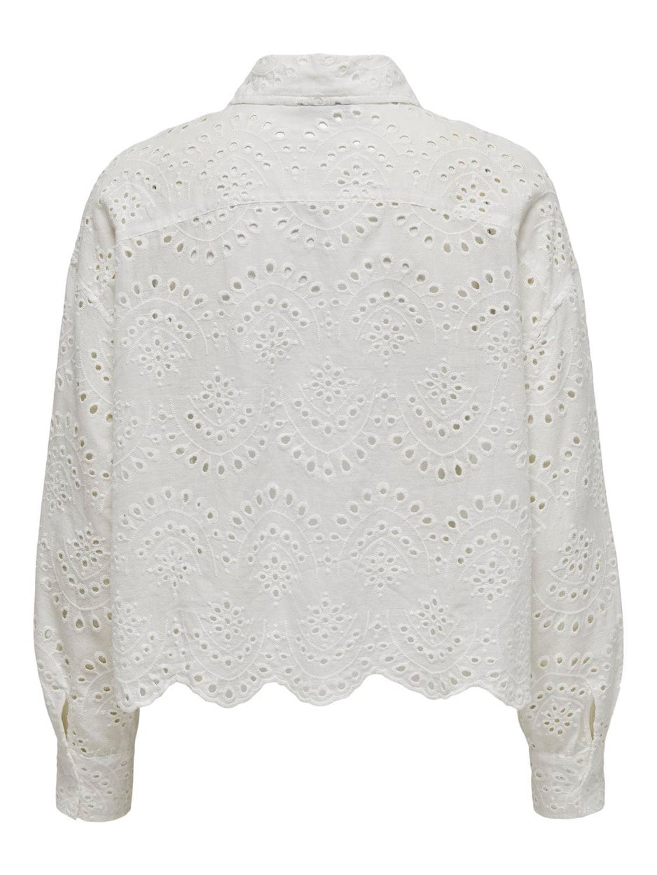 Onlvalais L/s Shirt Wvn Noos - Off-white