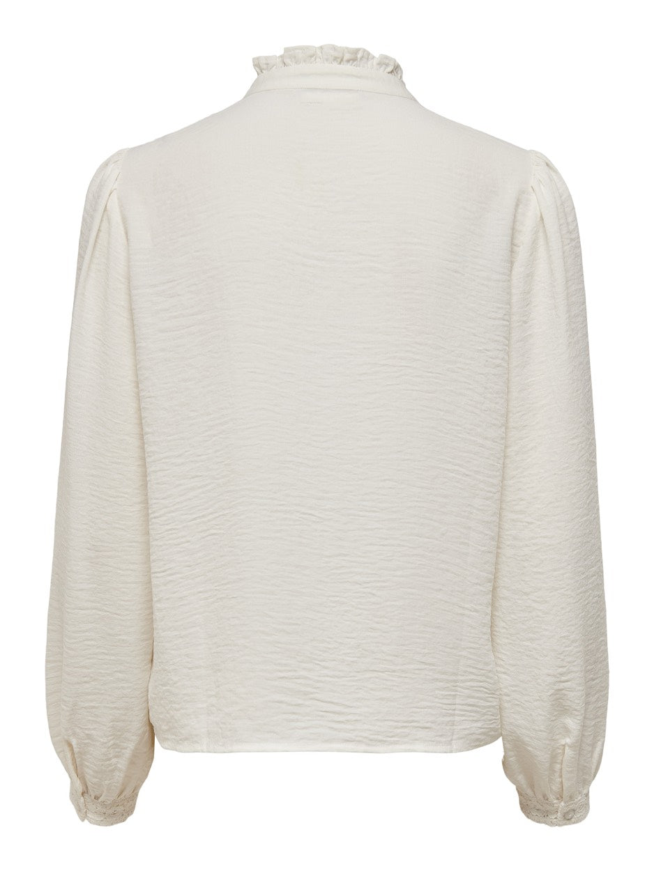 Jdyellis L/s Lace Shirt Wvn - Off-white