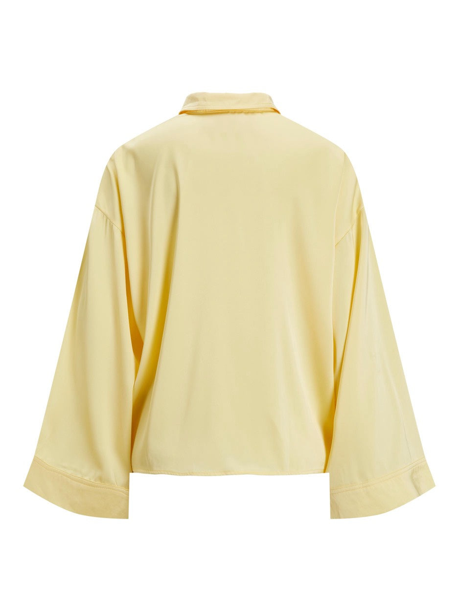 Jxpari Ls Oversized Shine Shirt Ln - Licht Geel