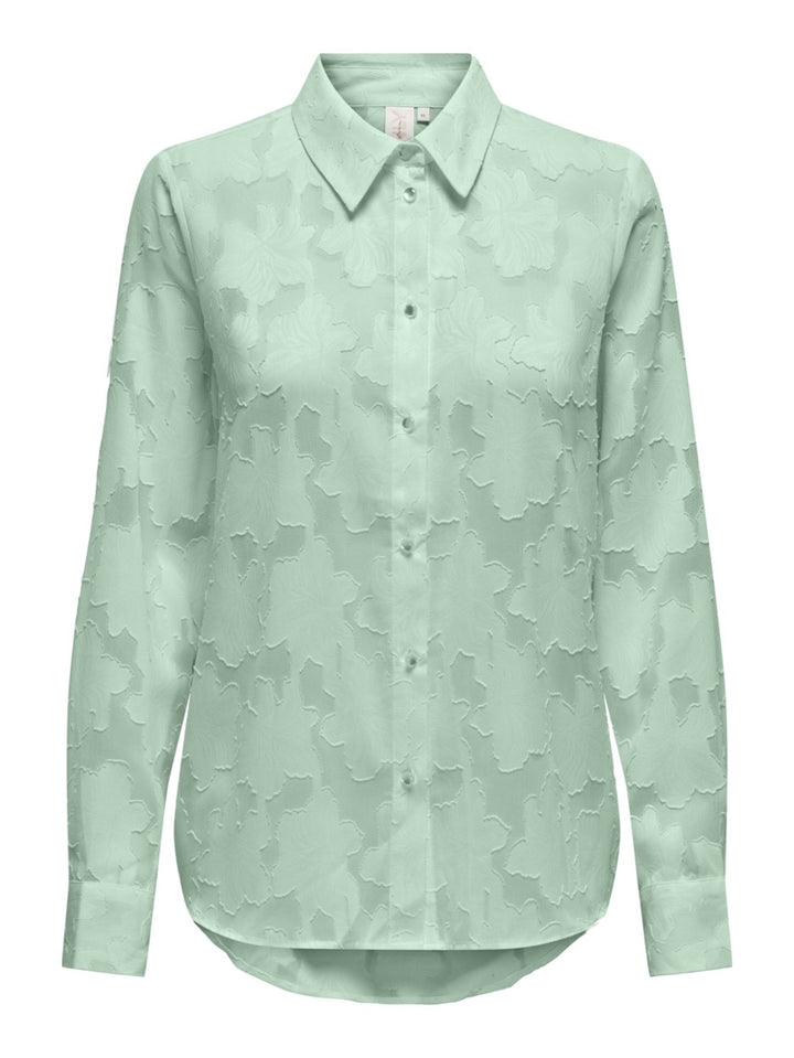 Onlfiona Ls V-neck Button Down Wvn - Mint