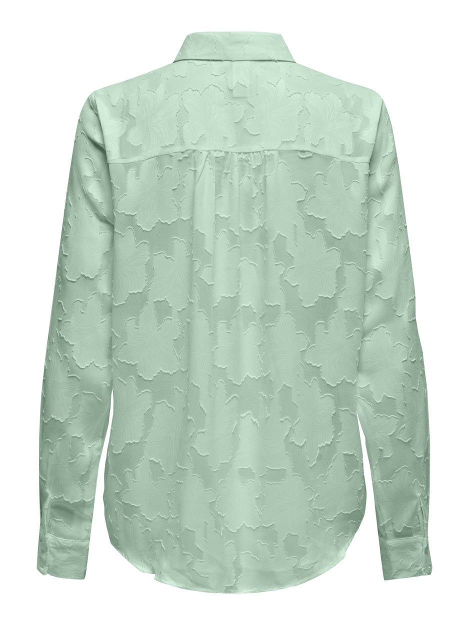 Onlfiona Ls V-neck Button Down Wvn - Mint