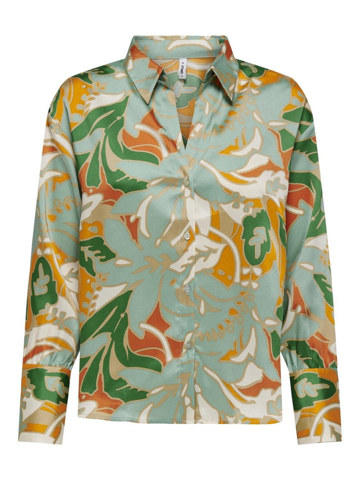 Onlpalma L/s Shirt Ptm - Groen Dessin