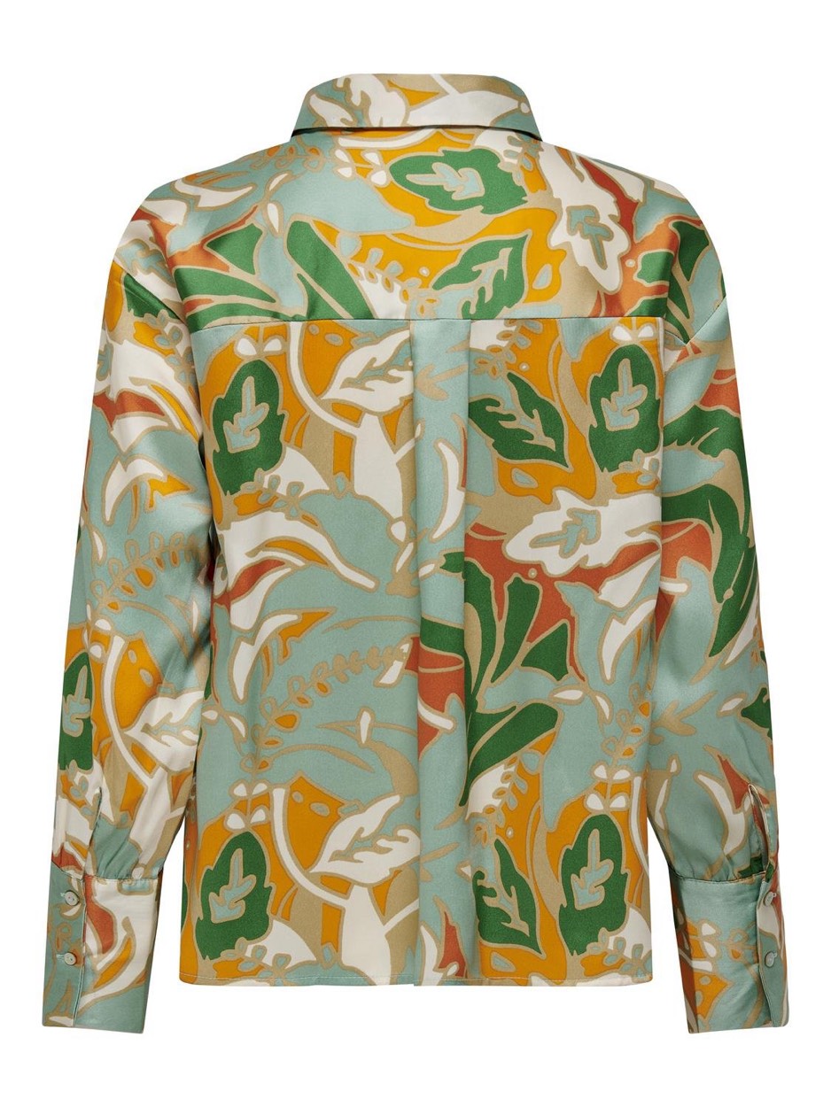 Onlpalma L/s Shirt Ptm - Groen Dessin