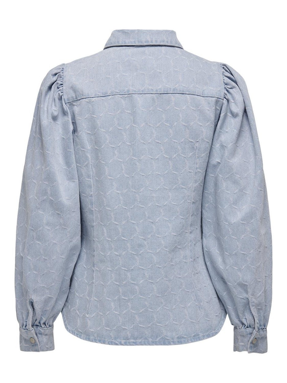 Onlrocco-eliza Ls Dnm Shirt Bj - Blue Denim