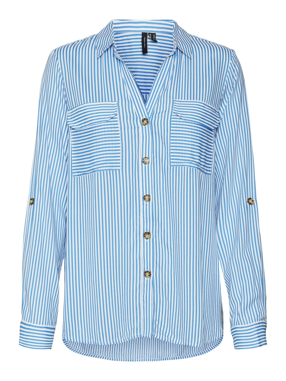 Vmbumpy L/s Shirt New Wvn Ga Noos - Blauw Dessin