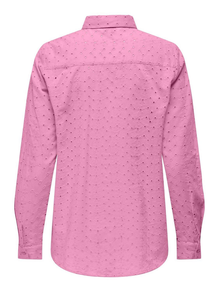 Onlalfie Nice Emb Ls High Low Shirt - Roze