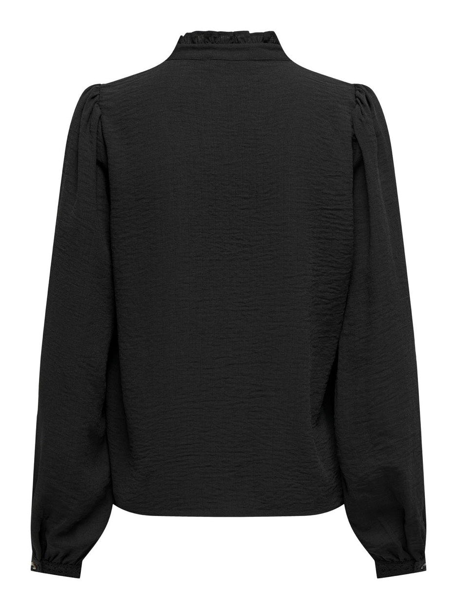 Jdyellis L/s Lace Shirt Wvn - Zwart