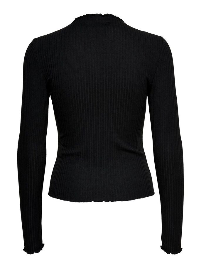 Onlemma Ls High Neck Top - Zwart