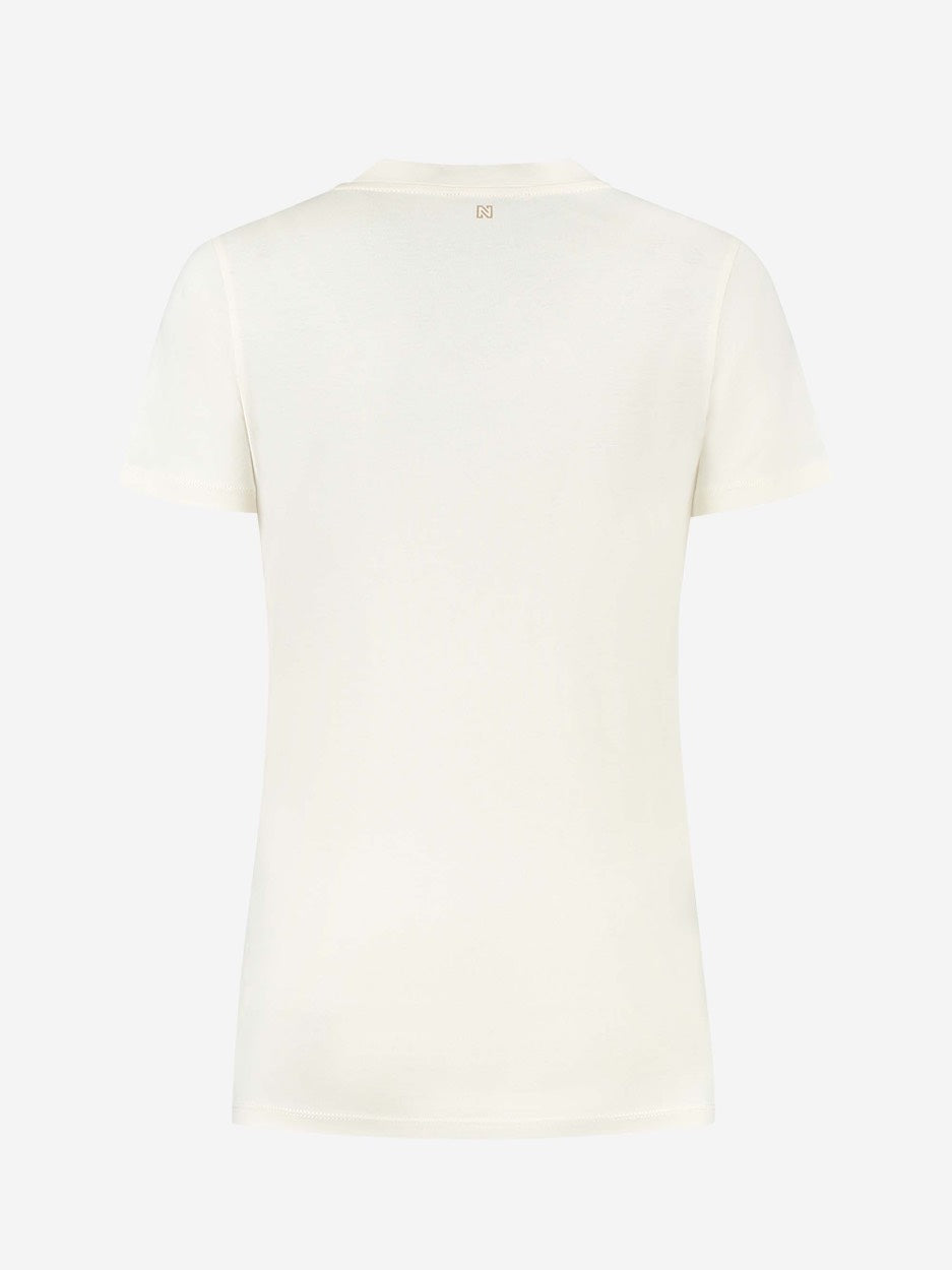 Graphic Heart T-shirt - Beige