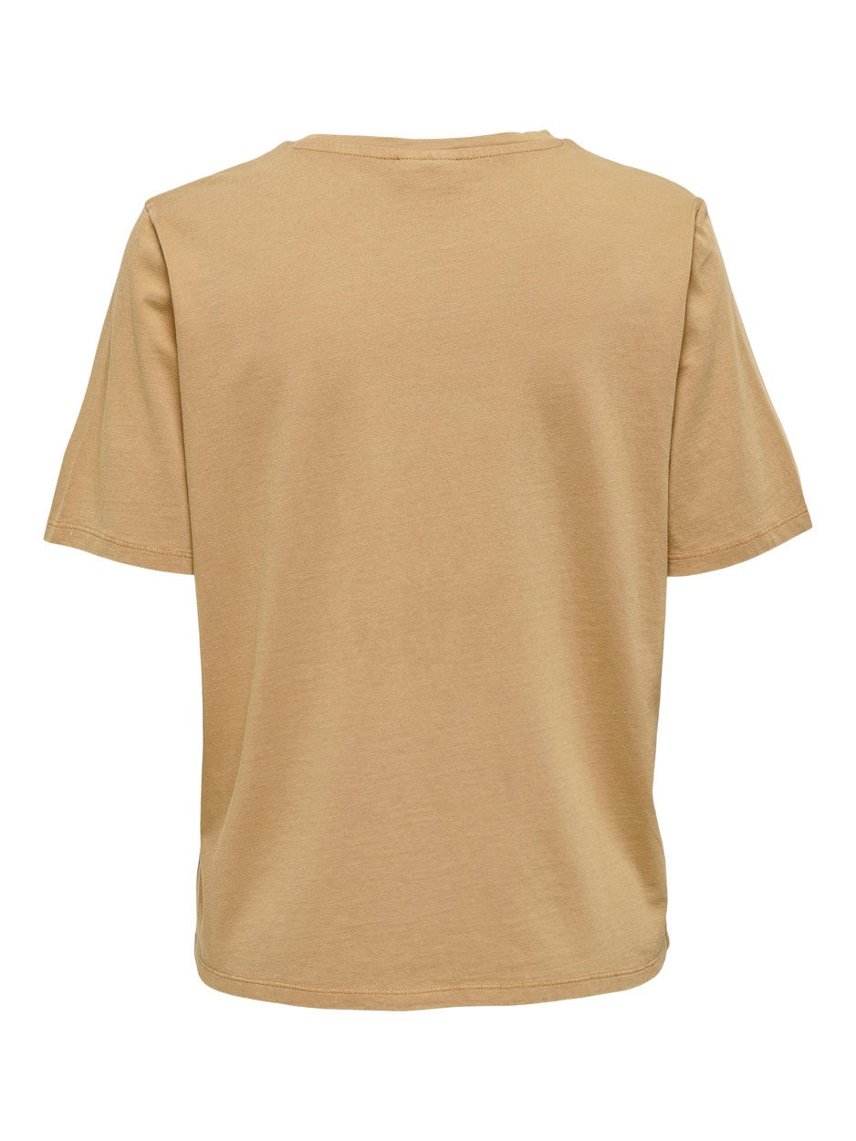 Jdyfarock S/s Print 0123 Top Jrs - Camel