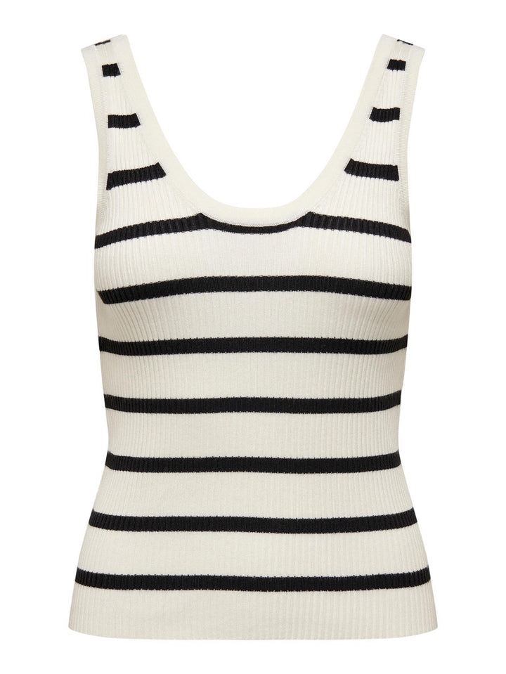 Onlandrea Singlet S/l Knt Noos - Wit Dessin