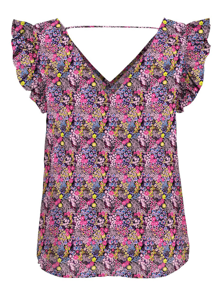 Onlfreja S/l Frill Top Cs Ptm - Roze Dessin