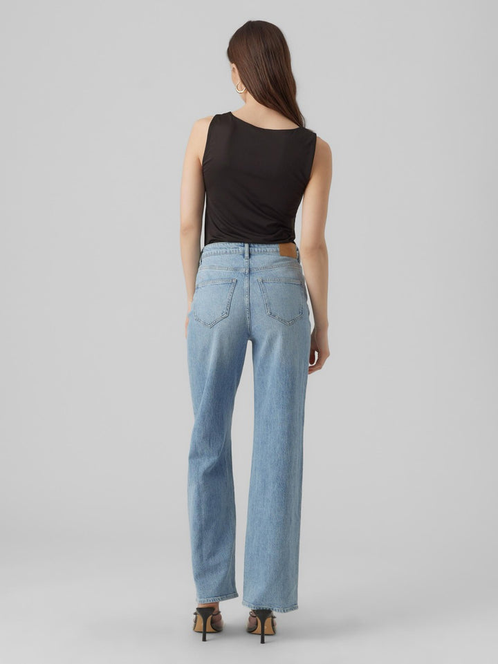 Vmbianca Sl Square Neck Top Jrs Noo - Zwart